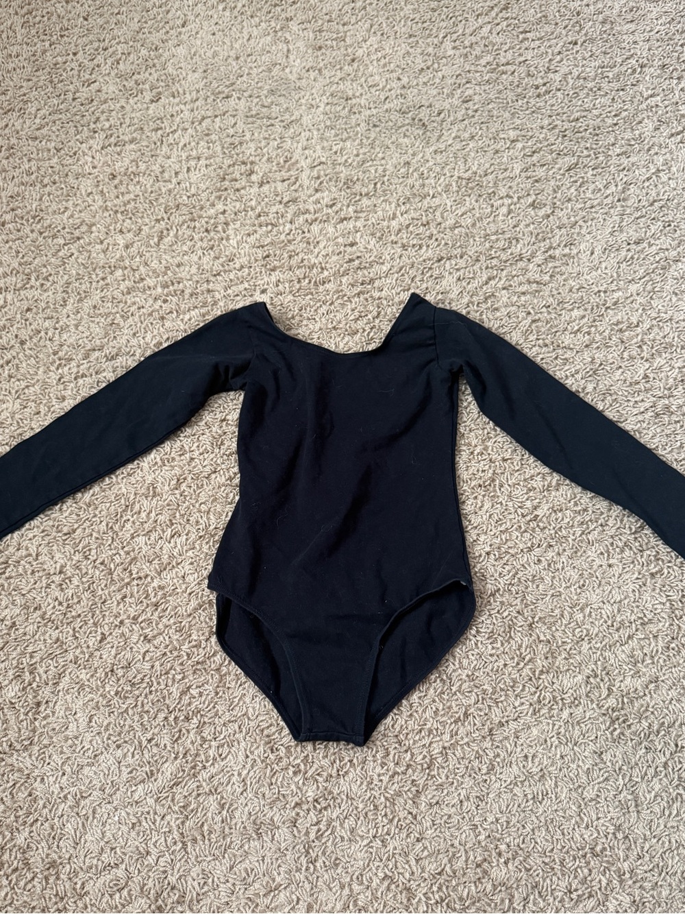 Black Long Sleeve Kids Leotard Cl/CXL